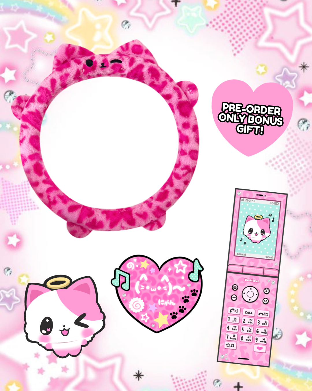 Pink Leopard Steering Wheel Cover (PRE-ORDER)