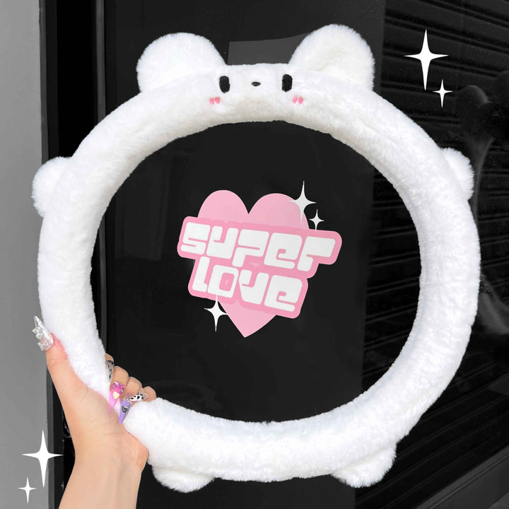 Mochi Bunny Plush Steering Wheel Cover