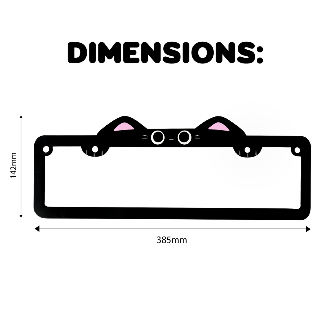 [AUS] BLACK KITTY PLATE FRAME