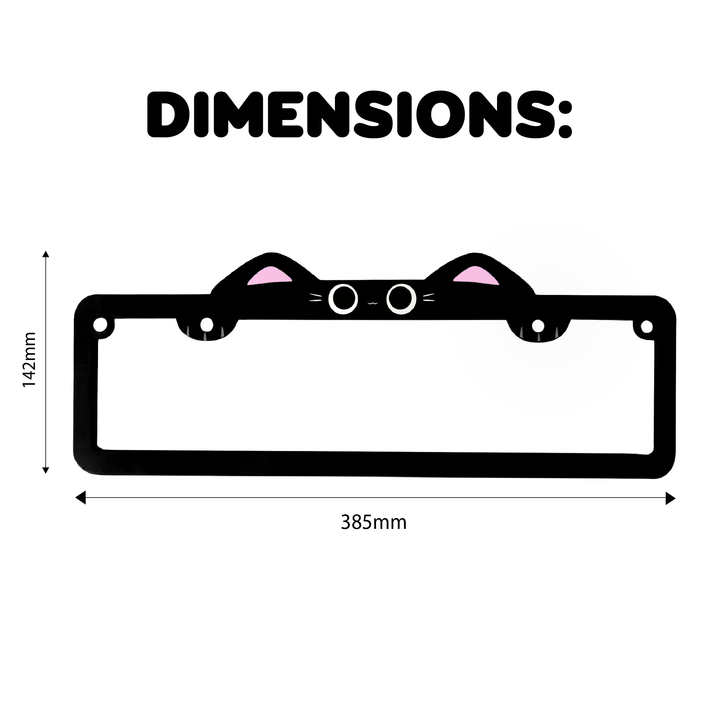 [AUS] BLACK KITTY PLATE FRAME