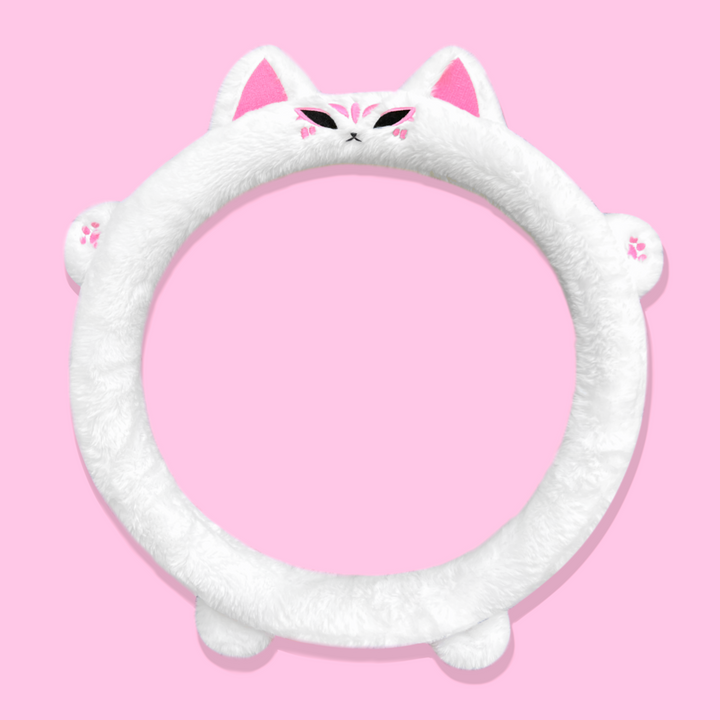 Kitsune Plush Steering Wheel Cover