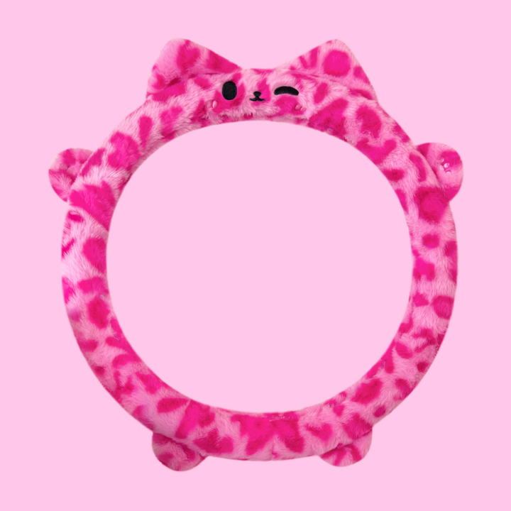 Pink Leopard Steering Wheel Cover (PRE-ORDER)