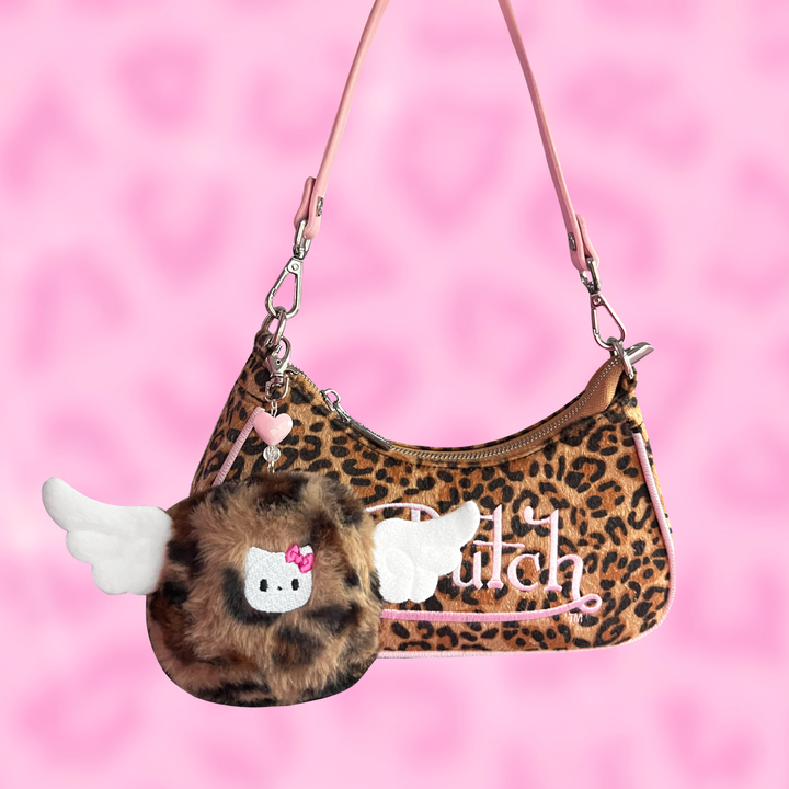 LEOPARD ANGEL DICE KEYCHAIN