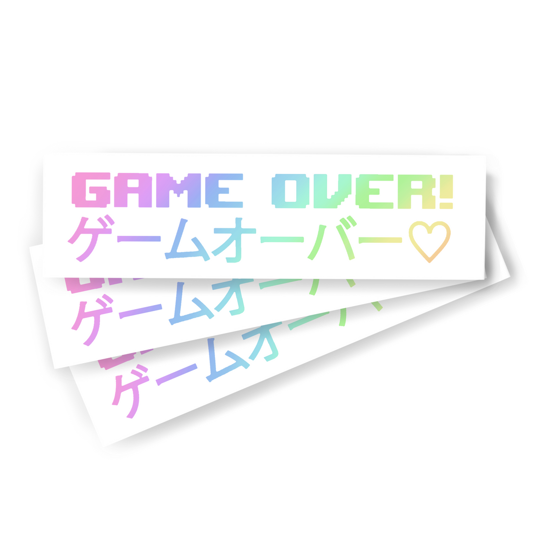 GAME OVER HOLO DIE-CUT