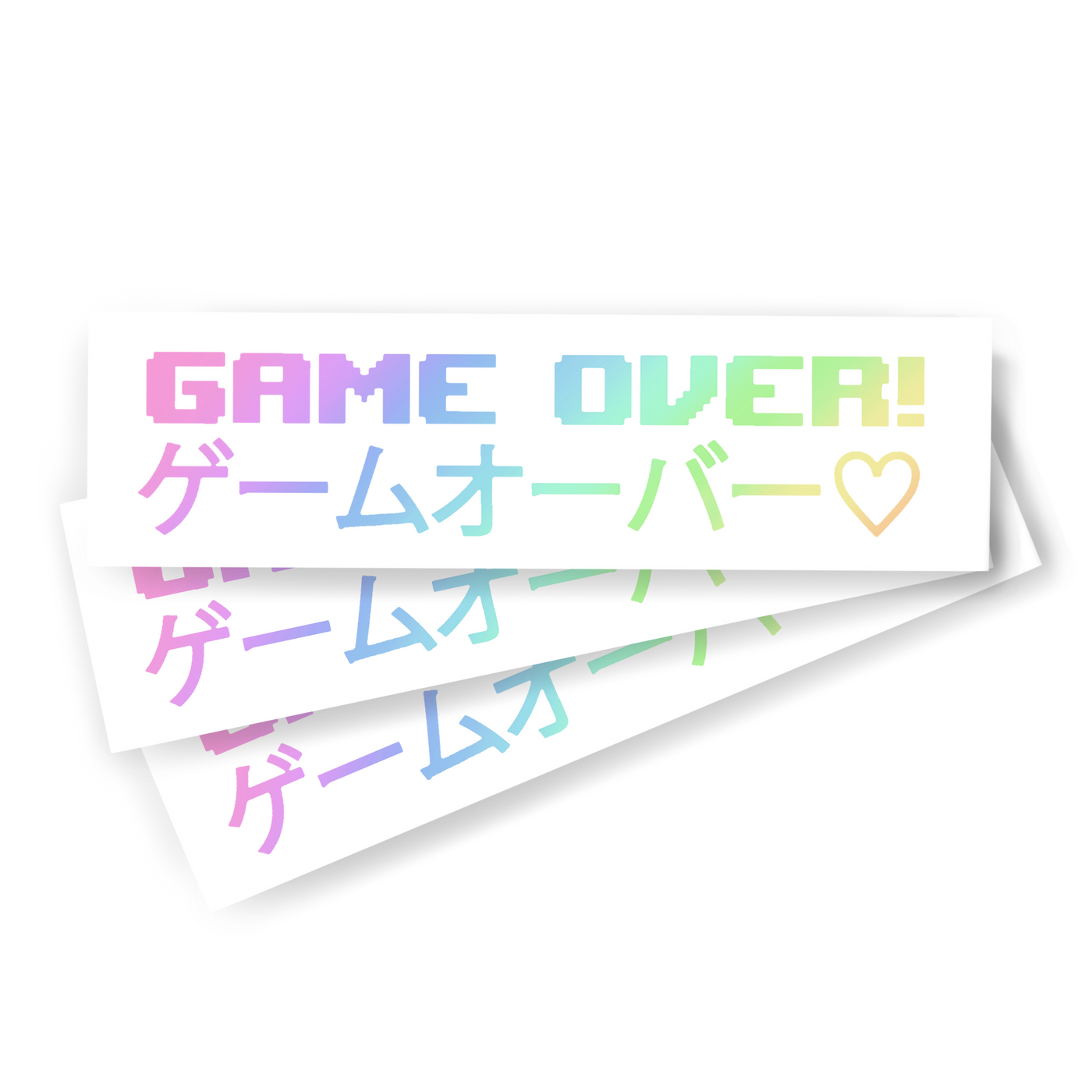 GAME OVER' HOLO DIE-CUT
